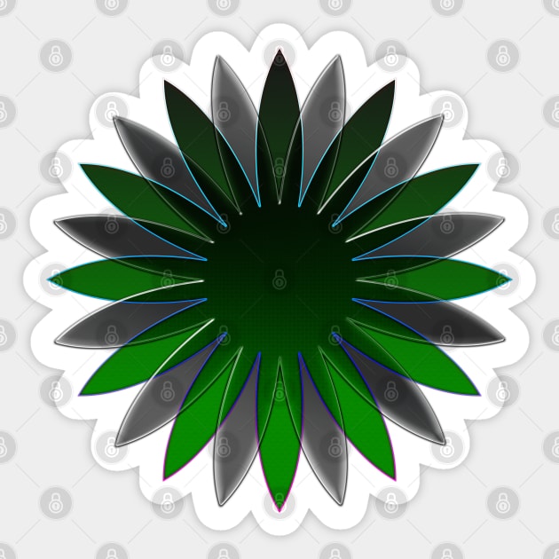 Flower power (green) Sticker by Sinmara